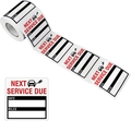 Waterproof car oil change stickers with Next Service Due date and mileage record fields - 150 / Black
