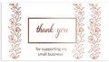 Rose gold foil thank you stickers for small business packaging labels, 3.8cm diameter - K43 Style (Pack of 50)
