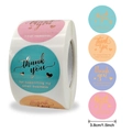 Roll of 1.5 inch colorful gold foil Thank You stickers for small business packaging - 1.5 Inch 3.8cm (M102)
