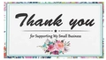 Tarjeta floral de agradecimiento para pequeñas empresas con borde de flores púrpuras - 50 hojas/paquete / Borde Floral Púrpura (Estilo 3)