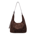Elegante borsa tote vintage leopardata con tracolla marrone in stile hobo alla moda - Caffè Grande Stampa Leopardata