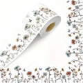 Bordi adesivi ondulati con fiori e farfalle retrò per decorare bacheche e aule scolastiche - Bordo Bacheca Floreale (ZD95) / ZD95