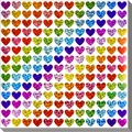 Primer plano de pegatinas de corazones holográficos con textura brillante colorida - Forma de Corazón (PZ163)