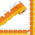 Glitter candy corn bulletin board border with scalloped edges for classroom decoration - 5 Meters (ZF43)