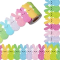 Close-up of glitter Easter bunny border trim for classroom and holiday decoration - 10m/Roll (ZG30)