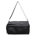 Bolso bandolera negro minimalista en nailon mate impermeable con correa ajustable - L Negro