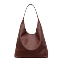 Dunkelbraune große geflochtene Hobo-Tasche mit Schultergurt für den täglichen Pendelverkehr - Kaffeebraun