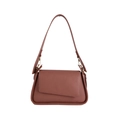 Morandi pink underarm bag with lychee texture and asymmetrical flap design - Pink