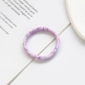 Elastic seamless hair tie in light purple with blue and pink tie-dye pattern detail - Nylon - Purple Flower