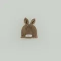Handmade chunky knit baby bunny hat in khaki brown with cute 3D rabbit ears - One Size / Coffee (Circumference 44-50cm/Age 10 Months-3 Years)