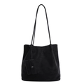Sac fourre-tout noir mat avec petit porte-monnaie et fines bandoulières - Noir