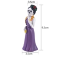 Detailed view of resin skeleton bride figurine in purple dress with dimensions 9.5x3.5cm - Skeleton Bride (6045)