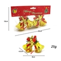 Campanelle di Natale dorate da 4,5 cm con fiocco rosso e angelo per addobbi natalizi - Oro