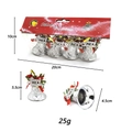Campanelle natalizie d'argento con fiocchi rossi e testo Merry Christmas per albero - Argento