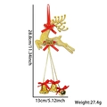Goldener Weihnachtsrentier-Anhänger mit Merry Christmas-Schild und kleinen Goldglocken - Gold