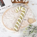 Golden glitter and white candy cane Christmas ornament on snow-covered wooden board - Gold 26cm Foam Candy Cane