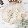Set of 2 white and gold glitter candy cane ornaments for Christmas tree, 14cm x 5cm size - Gold 14cm Foam Candy Cane