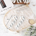 Set of two silver glitter candy cane Christmas ornaments with white snow texture and strings - Silver 14cm Foam Candy Cane