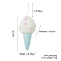 Adorno navideño de helado azul brillante con felpa blanca y cordel para colgar - Helado / Helado Azul
