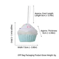 Décoration de Noël cupcake bleu avec glaçage blanc et paillettes, taille 7,5x6cm - Cupcake Bleu