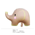 Vue détaillée du ballon éléphant mat avec dimensions de 62 cm par 49,5 cm - Éléphant Mat (B0377-2) / Fauve