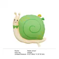 Matte green snail foil balloon for birthday party decor, uninflated size 59cm x 61.5cm - Matte Snail (A0695) / Green