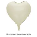 Ballon coeur 18 pouces blanc crème en aluminium pour décoration de mariage et anniversaire - Cœur / Motif Vache