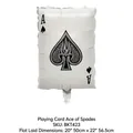 Palloncino in alluminio Asso di Picche 50x56cm per decorazioni festa a tema - Poker Asso di Picche