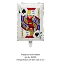 Piek-Bube Pokerkarten Folienballon für Partys, rechteckige Form, 20x22 Zoll groß und dekorativ - Pik-Bube Pokerkarte