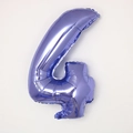 Metallic purple number 4 foil balloon for birthday party decorations and events - Number 4