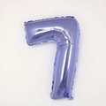 Pastel purple number 7 foil balloon with metallic finish for birthday party decorations - Number 7