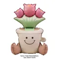 Self-standing tulip potted plant aluminum balloon for picnic and party decor, 58cm x 55cm - Tulip Potted Plant