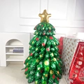 Grand ballon sapin de Noël à assembler avec étoile pour décoration de fête - Sapin de Noël Assemblage 3D