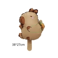 Cute capybara foil balloon with small green turtle decoration for parties 38x27cm - Mini Turtle Capybara (38*27cm)