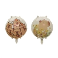 Round capybara foil balloons with cartoon animals and daisy flowers for party decoration - 18-inch Double-sided Capybara