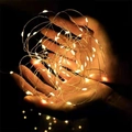 Guirlande lumineuse LED blanc chaud en fil de cuivre pour décoration de Noël tenue - Guirlande lumineuse à lumière chaude