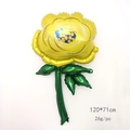 Yellow rose aluminum foil balloon 120x71cm for birthday and party decorations - Yellow Rose Style (Single Stem)