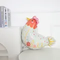 Cartoon rooster aluminum foil balloon with floral patterns for Easter party decoration - Flower Chick 57x51cm