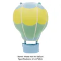 Matte finish hot air balloon foil balloon in blue and yellow colors, 41cm x 63cm - Matte Hot Air Balloon