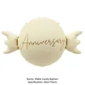 Matte cream yellow candy shaped foil balloon for anniversary party decoration 69x50cm - Matte Candy