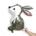 Cute rabbit-shaped foil balloon with pink cheeks and 80x67 CM size for party decor - Large Jungle Rabbit