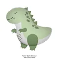 Cute matte light green dinosaur foil balloon for kids birthday decoration 55cm x 54cm - Matte Cute Green Dinosaur