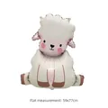 Cartoon sheep foil balloon in cream white and pink, flat dimensions 59x77cm - Matte Little Sheep