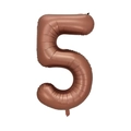 Ballon chiffre 5 géant marron café de 40 pouces pour décoration d'anniversaire - Nombre 5 (Vrac)