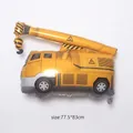 Palloncino in alluminio a forma di gru gialla da 77,5x83 cm per decorazioni di compleanno - Gru