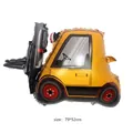 Dettaglio palloncino in alluminio a carrello elevatore giallo 79x52cm per feste - Carrello Elevatore