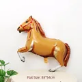 Brown horse foil balloon for birthday party decorations, flat size 83x54cm - Light Brown Stallion