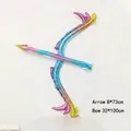 Detailed view of 100cm gradient aluminum foil balloon bow and 73cm arrow set for kids - Bow and Arrow Set / Phantom Pink