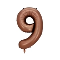 Grand ballon en aluminium chiffre 9 marron chocolat 40 pouces pour fête d'anniversaire - Nombre 9 (Vrac)