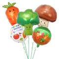 Cartoon vegetable balloon set with broccoli and carrot shapes for kids birthday party decor - Vegetable Theme Collection One